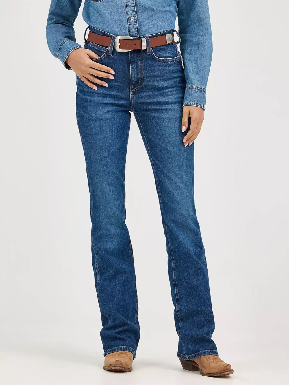 WORN ONCE Wrangler Retro Bailey High Rise Boot Cut Jeans size 26 x 32 - Picture 5 of 16